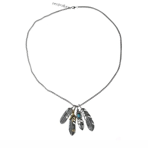 Sold Silver toned feather necklace - Picture 6 of 6